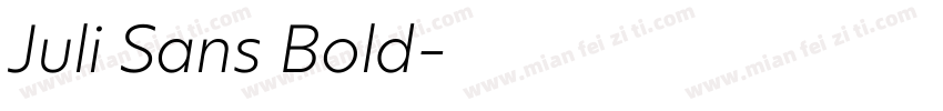 Juli Sans Bold字体转换